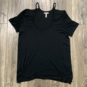 PINK Cold Shoulder Short Sleeve Tee